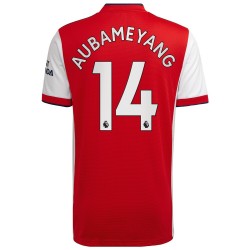 Camisola Arsenal Pierre-Emerick Aubameyang 14 Equipamento Primeiro 2021-2022 Manga Curta